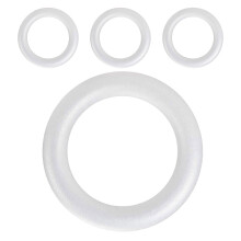 8Pcs Solid Foam Wreath Forms White Round Craft Circles for Decorations