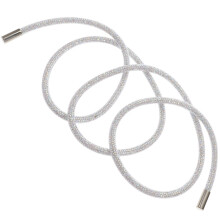2Pcs Silver Rhinestone Shoe Laces for DIY Phone Lanyard and Pants Rope