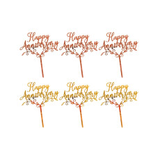24Pcs Cake Toppers for Wedding Anniversary Colorful Cake Decorations