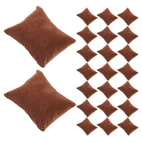 120Pièces Coussin Présentoir Bijoux Velours Café Compact