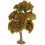5Pcs Green Miniature Model Fall Trees Plastic Wire Bases for Diorama 1