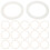400Pcs Quick Install Silicone Seal Rings White Durable Jar Gaskets 1