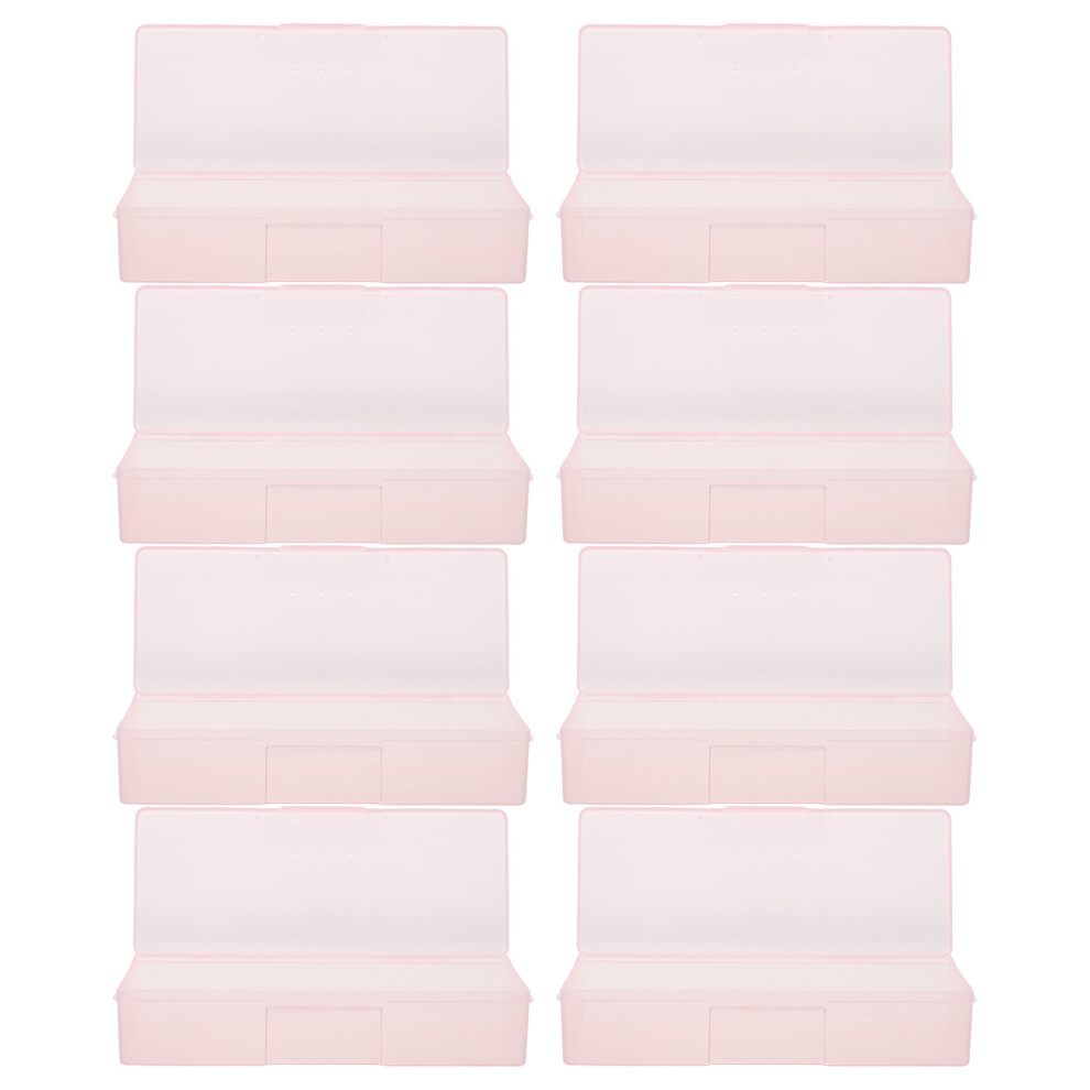 Happyyami Pink 24Pcs Portable Nail Tool Organizer Box For Manicure Supplies