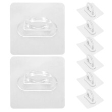 40Pcs Transparent No-Drill Adhesive Hooks for Bathroom and Shower