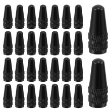 250Pcs Black Mountain Bike Valve Caps Aluminum Alloy Dustproof Covers