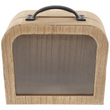 5Pcs Wooden Money Bank Multi Color Coin Counter Jar for Travel Saving