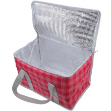 2Pcs Large Capacity Red Insulated Tote Bags Foldable Oxford Fabric