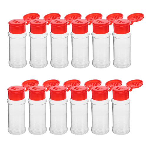 60Pcs Portable Plastic Seasoning Jars with Precise Dispensing Lid