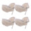 20Pcs Beige Cloth Basket Liners for Wicker Baskets Reusable Washable 1