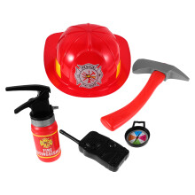 2Sets Red Toy Fire Extinguisher Kids Firefighter Roleplay Accessories