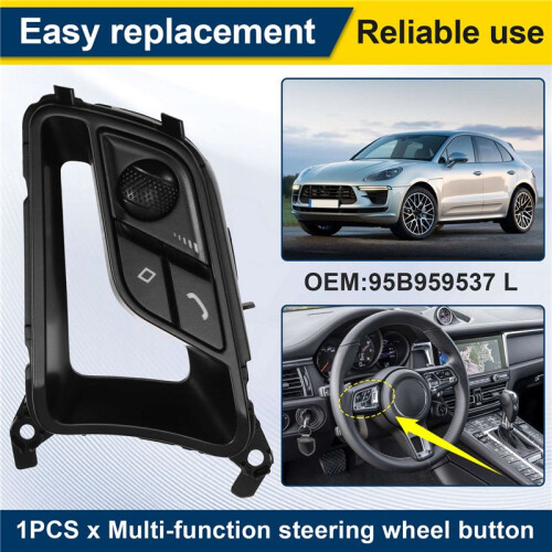 Car Steering Wheel  Audio Control  for  Macan 95B 2014-2021 95B959537 Left 2
