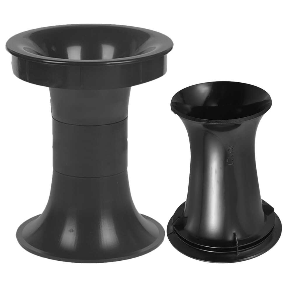 6Pcs Round Reflex Port Tubes Abs Speaker Box Vent Bass Enhancer Black 3672520921669