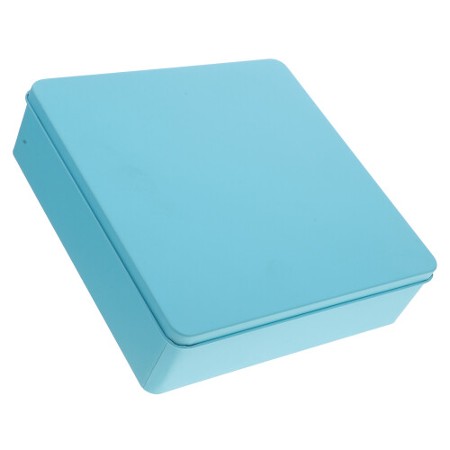 4Pcs Sky-Blue Tinplate Containers with Lids for Home Use