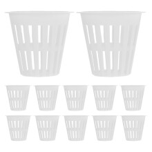 48Pcs Plastic Hydroponic Net Cup Kit White Mesh Pots for Easy Planting