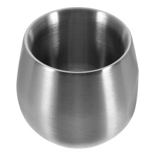 5Pcs Silver Stainless Steel Shaving Mugs Comfortable Grip Lather Bowls