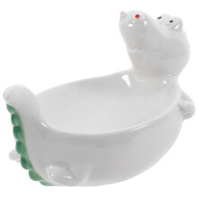 5Pcs White Ceramic Salad and Fruit Bowls Sturdy Household Serving Dish