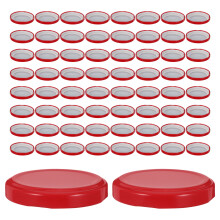 200Pcs Red Mason Jar Lids Tinplate Leakproof Caps for Home Canning