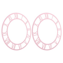 8Pcs Rose Gold Acrylic Mirror Clock Sticker Roman Numeral Wall Decor