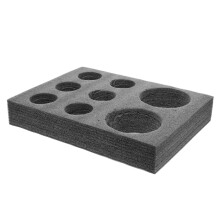 2Pcs Black Foam Coffee Cup Carrier Tray with Leak Prevention Design