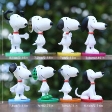 Collection de jouets en PVC Snoopy avec aspect dessin animé mignon pour présentoir cadeau et