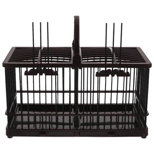 4Pcs Lightweight Plastic Bird Reptile Carrier Coffee Decorative Cage