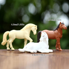 Lot de figurines miniatures en pvc cheval avec trois postures pour déco maison et jeu