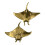 Metall-Tierstatue, Regaldekoration, Akzent,-2PCS 2