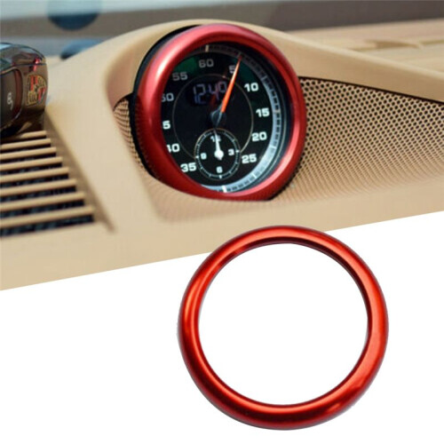 Compasso  Orologio Cronometro Trim  Accessori Auto per   911 Cayenne Macan,Rosso
