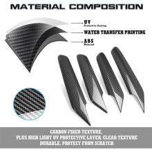 Inner Door Handle Window Side Panel Cover for 11Th Gen 2022 2023 Accessories - ABS Carbon Fiber