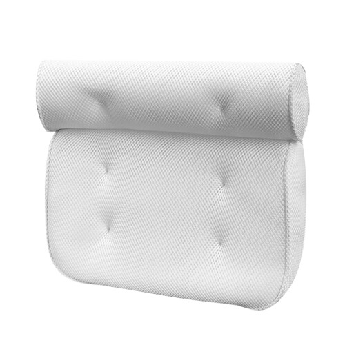 Bath Pillow3D Mesh with Suction Cups White