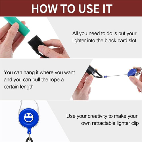 36Pieces Lighter Holders Retractable Lighter Clip Keychain Assorted Colour Lighter Holder with Lighter Cover Single Clip 1