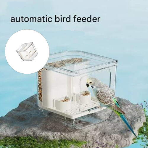 Automatic Bird Feeder Hanging Anti Spill System Transparent ABS 1