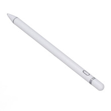Stylo capacitif actif en aluminium de 173 mm avec batterie de 140 mAh pour iOS et Android, en blanc