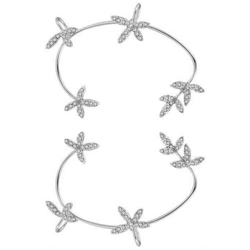 10Pièces Boucles D'oreilles Clip Argent Créatives Perçage