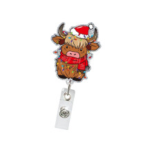 Weihnachts-Ausweishalter mit Gürtelclip, federbelastet,-6