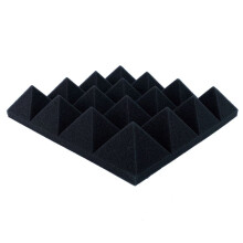 48Pcs 25X25X5Cm Studio Acoustic Soundproof Foam Pyramid Noise Insulation Sound Absorption Treatment Panels Black
