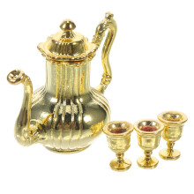 1Set Mini Und Tasse Silber Für Küchen Spielset
