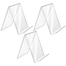 15Pcs Transparent Acrylic Book Stands Desktop Display Holders