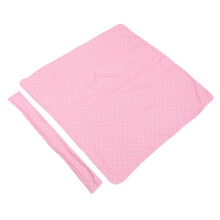 1Set Baby Wickeltuch Und Haarschmuck Set Aus Polyester Rosa