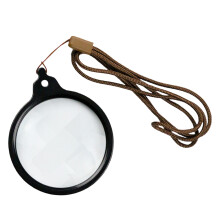 Magnifying Glass Magnification Ergonomic Neck Strap ABS-Brown