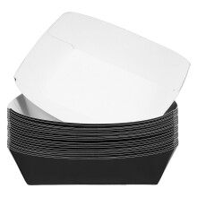 100Pièces Contenants Papier Kraft Pour Repas Rapides Barbecue