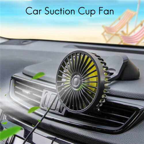 2X Universele Grote Wind Drie Snelheidsregeling USB Auto Ventilator USB Auto Ventilator Zuignap 1