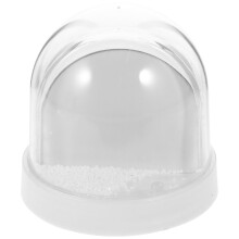 5Stk Mini Schneekugel Aus Kunststoff Mit Fotoeinlage Weiß