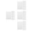 100Pcs White Plastic Binder Dividers with Removable Tabs 5