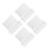 100Pcs White Plastic Binder Dividers with Removable Tabs 6