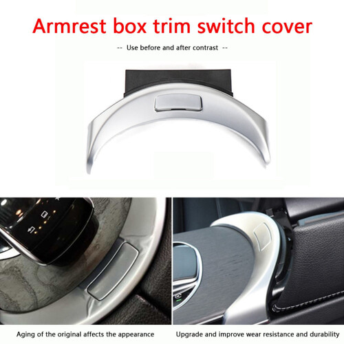 3X ABS+PC Center Console Armrest  Button Trim Cover for   C GLC Class W205 W253 2015-2020 2