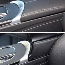 3X ABS+PC Center Console Armrest  Button Trim Cover for   C GLC Class W205 W253 2015-2020