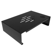 2Pièces Support Moniteur Ergonomique Acier Noir Pour Usage Maison