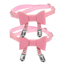 1Paire Ceintures De Cuisse Nœud Papillon Rose PU Style Lolita Japonais
