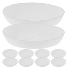 24Pièces Sous-Pots Plastiques Blancs Épais Pour Jardin Intérieur